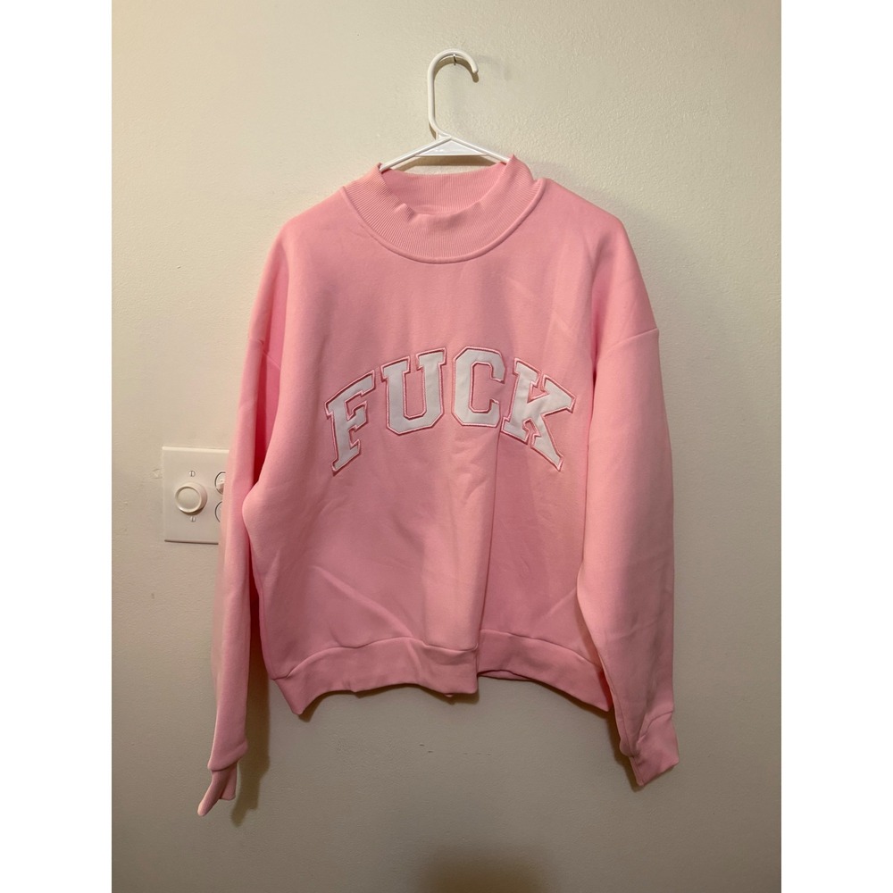 Boutique Custom F Word Lightweight Fleece Mockneck Size S/M NWOT